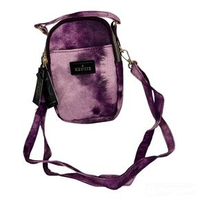 Kenzie Purple tie-dye Smart Phone Crossbody Zip Up Bag